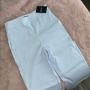 Baby Blue checkered stretchy pants